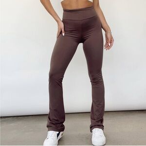Lane 201 Brown High Waisted Flare Leggings